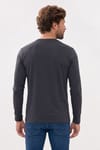 SLIM FIT LONG SLV  CREW NECK PLAIN LYC  T-SHIRT