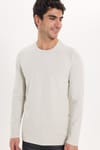SLIM FIT LONG SLV  CREW NECK PLAIN LYC  T-SHIRT