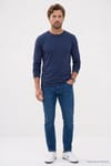 SLIM FIT LONG SLV  CREW NECK PLAIN LYC  T-SHIRT
