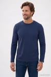 SLIM FIT LONG SLV  CREW NECK PLAIN LYC  T-SHIRT
