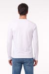 SLIM FIT LONG SLV V NECK PLAIN LYC  T-SHIRT
