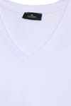 SLIM FIT LONG SLV V NECK PLAIN LYC  T-SHIRT