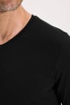 SLIM FIT LONG SLV V NECK PLAIN LYC  T-SHIRT