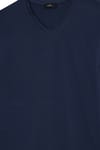 SLIM FIT LONG SLV V NECK PLAIN LYC  T-SHIRT