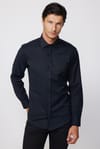 Modern Slim Fit Pamuklu Kolay Ütü Armürlü Erkek Gömlek