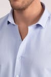 Modern Slim Fit Dar Kesim Armürlü Erkek Gömlek