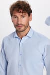 Modern Slim Fit Pamuklu Kolay Ütü Armürlü Erkek Gömlek
