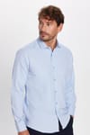 Modern Slim Fit Pamuklu Kolay Ütü Armürlü Erkek Gömlek