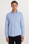 Modern Slim Fit Pamuklu Kolay Ütü Armürlü Erkek Gömlek