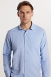 Modern Slim Fit Pamuklu Kolay Ütü Armürlü Erkek Gömlek