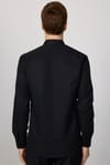 Modern Slim Fit Pamuklu Kolay Ütü Armürlü Erkek Siyah Gömlek