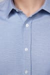 Modern Slim Fit Pamuklu Kolay Ütü Armürlü Erkek Gri Gömlek