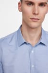 Modern Slim Fit Pamuklu Kolay Ütü Armürlü Erkek Gri Gömlek