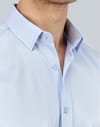 Modern Slim Fit Kısa Kollu Erkek Mavi Gömlek