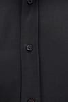 Erkek Modern Slim Fit Düz Saten Pamuklu Siyah Gömlek