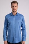 Modern Slim Fit Düz Saten Erkek Gömlek