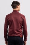 Modern Slim Fit Düz Saten Erkek Gömlek