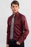 Modern Slim Fit Düz Saten Erkek Gömlek