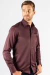 Modern Slim Fit Düz Saten Erkek Gömlek