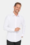 Modern Slim Fit Uzun Kollu Pamuklu Kolay Ütü Erkek Beyaz Gömlek