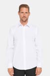 Modern Slim Fit Uzun Kollu Pamuklu Kolay Ütü Erkek Beyaz Gömlek