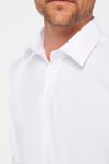 Modern Slim Fit Uzun Kollu Pamuklu Kolay Ütü Erkek Beyaz Gömlek