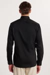 Modern Slim Fit Uzun Kollu Pamuk Saten Premium Seri Erkek Siyah Gömlek