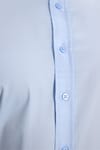 Erkek Modern Slim Fit Uzun Kollu %100 Pamuk Premium Seri Saten Mavi Gömlek