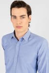 Modern Slim Fit Dar Kesim Armürlü Erkek Gömlek