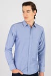 Modern Slim Fit Dar Kesim Armürlü Erkek Gömlek