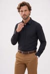 Modern Slim Fit Pamuklu Kolay Ütü Armürlü Erkek Gömlek