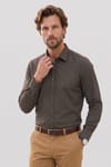Modern Slim Fit Pamuklu Kolay Ütü Armürlü Erkek Gömlek