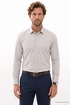 Modern Slim Fit Pamuklu Kolay Ütü Armürlü Erkek Gömlek