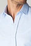 Modern Slim Fit Dar Kesim Armürlü Erkek Gömlek