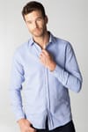 Modern Slim Fit Dar Kesim Armürlü Erkek Gömlek