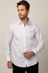 Modern Slim Fit Dar Kesim Armürlü Erkek Gömlek
