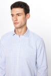 Erkek Modern Slim Fit Dar Kesim Uzun Kollu Pamuklu Çizgili 4 Mevsim İtalyan Yaka Gömlek
