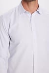 Erkek Modern Slim Fit Dar Kesim Uzun Kollu Pamuklu Çizgili 4 Mevsim İtalyan Yaka Gömlek