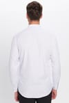 Erkek Modern Slim Fit Dar Kesim Uzun Kollu Pamuklu Çizgili 4 Mevsim İtalyan Yaka Gömlek