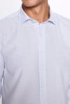 Erkek Modern Slim Fit Dar Kesim Uzun Kollu Pamuklu Çizgili 4 Mevsim İtalyan Yaka Gömlek-31713