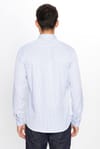 Erkek Modern Slim Fit Dar Kesim Uzun Kollu Pamuklu 4 Mevsim Çizgili Düğmeli Yaka Gömlek