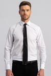 Modern Slim Fit Çift Manşet Erkek Gömlek
