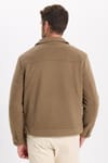 Erkek Slim Fit Dar Kesim Çift Cepli Çıtçıt Kapamalı Kahverengi Mont