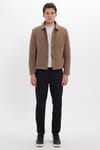 Erkek Slim Fit Dar Kesim Çift Cepli Çıtçıt Kapamalı Kahverengi Mont