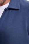 Erkek Slim Fit Dar Kesim Çift Cepli Çıtçıt Kapamalı Lacivert Mont