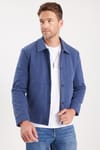 Erkek Slim Fit Dar Kesim Çift Cepli Çıtçıt Kapamalı Lacivert Mont