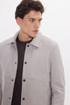 Erkek Slim Fit Dar Kesim Çift Cepli Çıtçıt Kapamalı Taş Mont