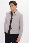 Erkek Slim Fit Dar Kesim Çift Cepli Çıtçıt Kapamalı Taş Mont