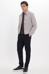 Erkek Slim Fit Dar Kesim Çift Cepli Çıtçıt Kapamalı Taş Mont