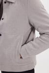 Erkek Slim Fit Dar Kesim Çift Cepli Çıtçıt Kapamalı Taş Mont